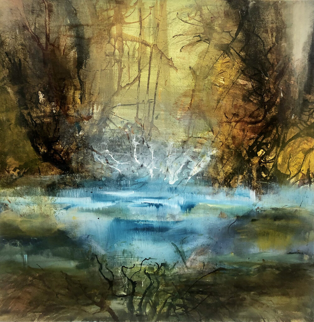 Abstrat-maleri-Charlotte-Toender-Titel-Skovsoens-hemmelighed